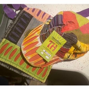 Hippie inspired shoulder bag and hat set ☮️